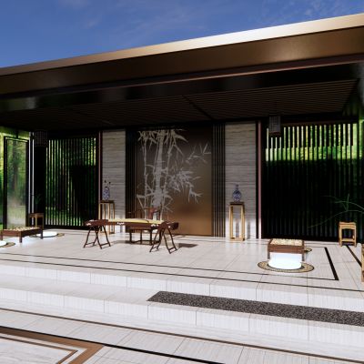 新中式示范区，售楼处