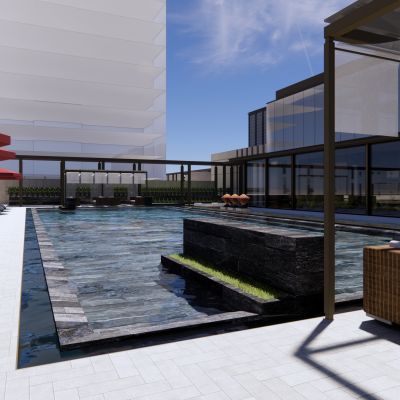 现代风格示范区，售楼处