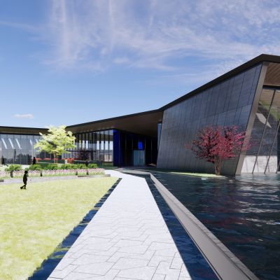 游客中心示范区，现代风格售楼处，小共建