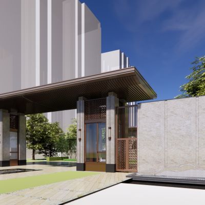 新中式示范区,售楼处