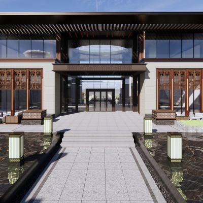 新中式风格示范区，售楼处