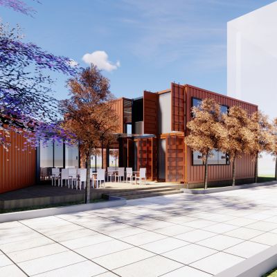 现代风格集装箱售楼处