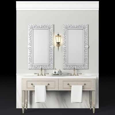 新古典卫生间洗手台3D模型