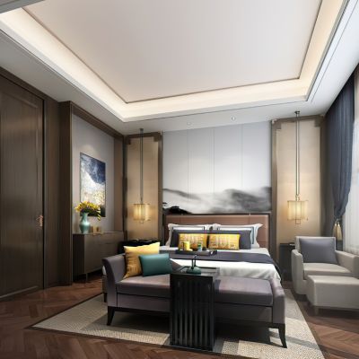 豪宅卧室3D模型