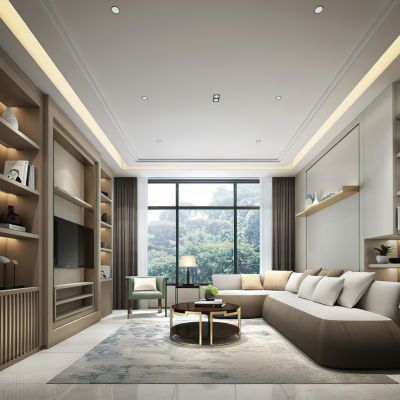 现代新中式客厅