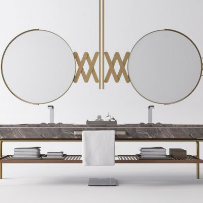 现代卫生间洗手台3D模型