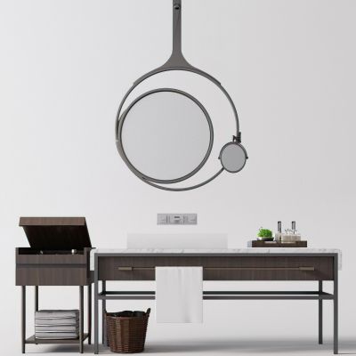 现代卫生间洗手台3D模型