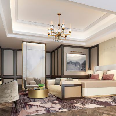 现代豪华卧室3D模型