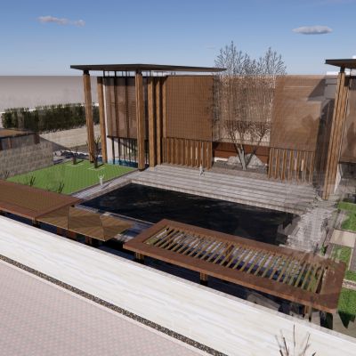 现代风格木枸示范区，售楼处