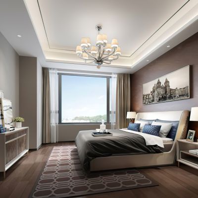 样板房豪华卧室3D模型