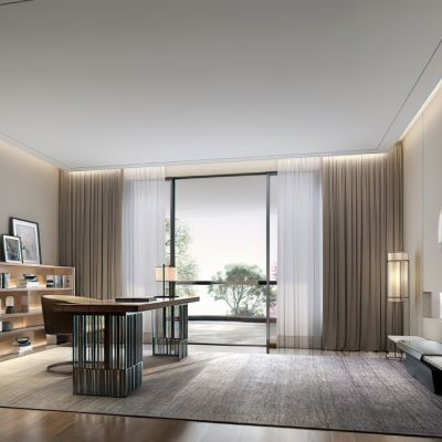 简约书房3D模型