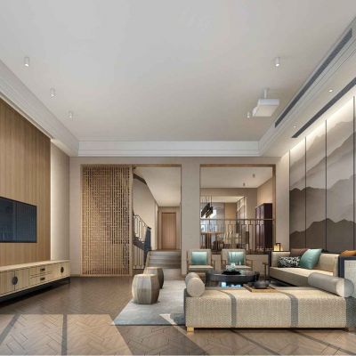 新中式简约客厅
