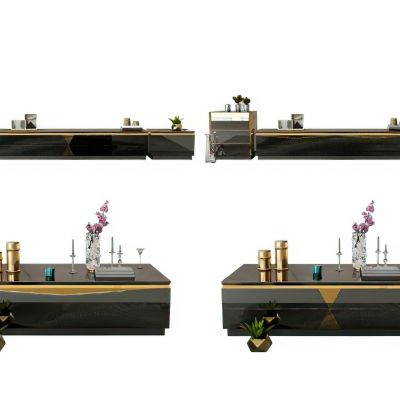 港式轻奢电视柜组合