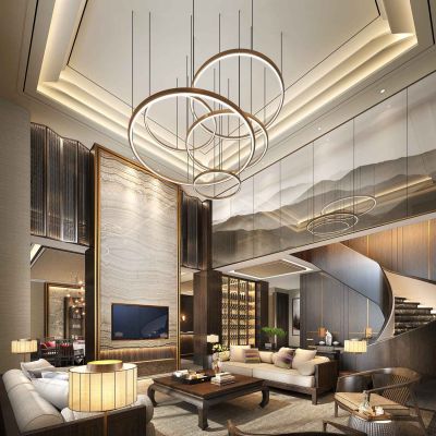 豪宅新中式客厅