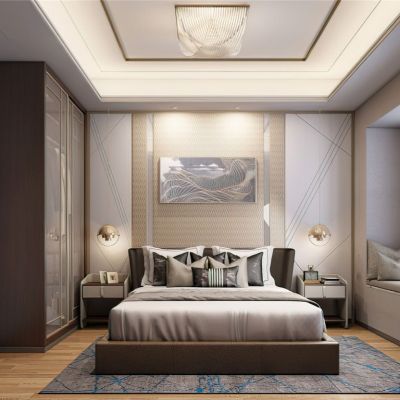 现代卧室样板房3D模型