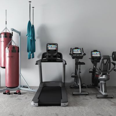 现代跑步机 拳击 沙袋 动感单车 瑜伽