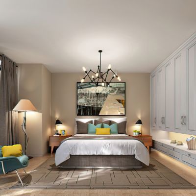 简约卧室3D模型