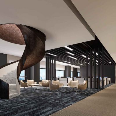 开敞办公休息区