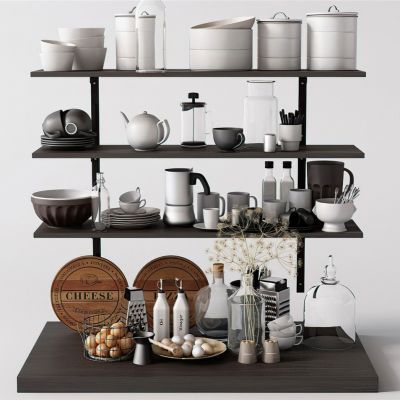 现代厨房饰品3D模型
