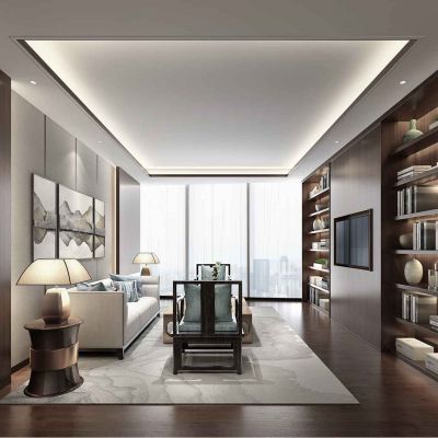 新中式接待客厅