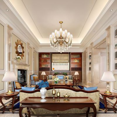 欧式客厅样板房