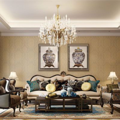 欧式样板房客厅