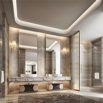 现代样板房卫生间3D模型