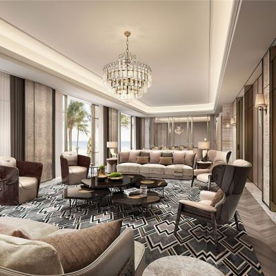 现代豪华样板房客厅