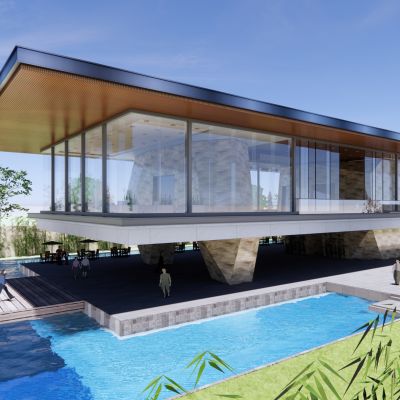 现代风格售楼，处示范区