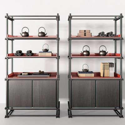 新中式书柜装饰柜组合