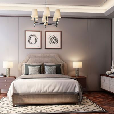 样板房现代卧室3D模型