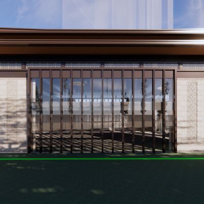 新中式风格示范区,售楼处