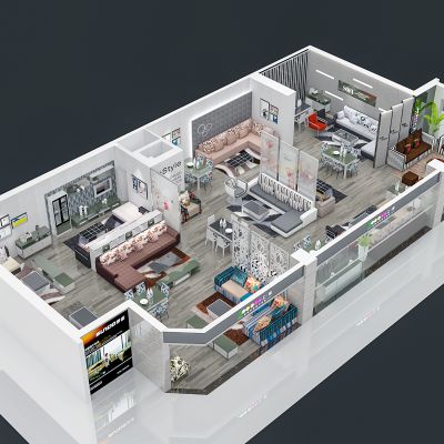 现代家具专卖店3D模型