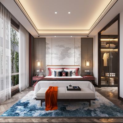新中式卧室