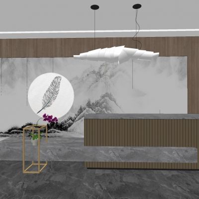 现代酒店大堂前台