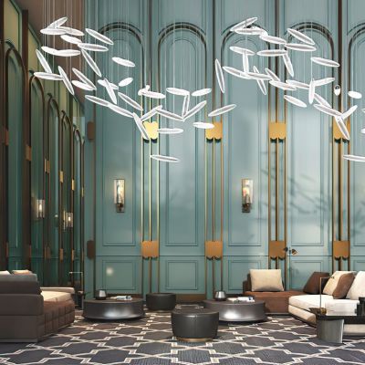 酒店大堂吧沙发休息区