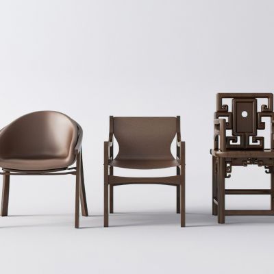 现代新中式休闲椅子