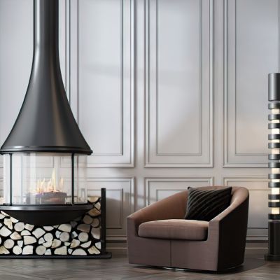 意大利minotti单人沙发火炉