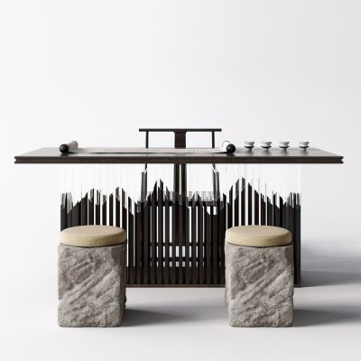 中式书桌休闲椅