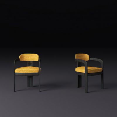 现代新中式休闲椅