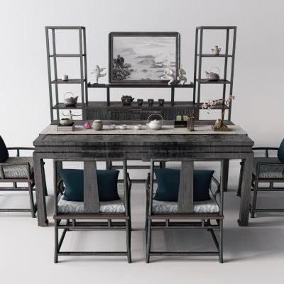 中式休闲椅茶桌