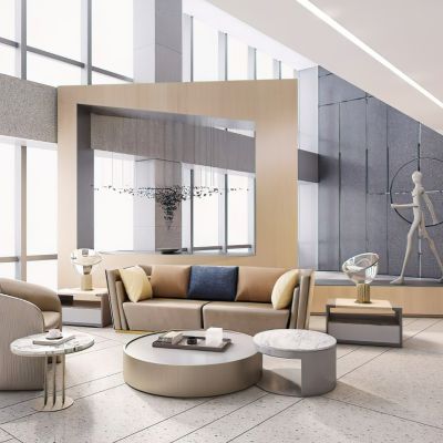 现代大堂休息区沙发