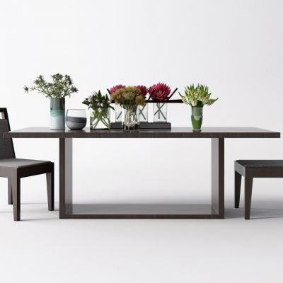 现代休闲椅装饰品花