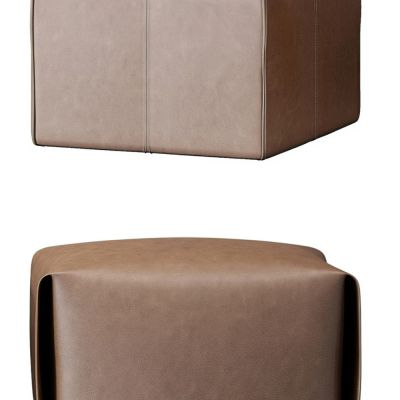 现代皮质休闲沙发凳