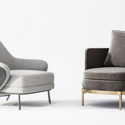 意大利minotti单人休闲沙发椅