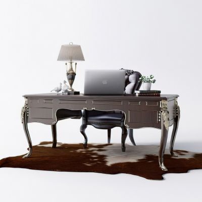 欧式古典书桌休闲椅