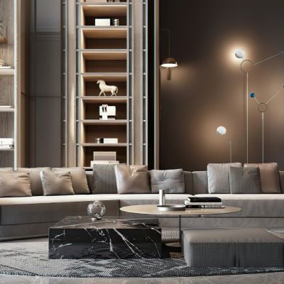 现代客厅组合沙发