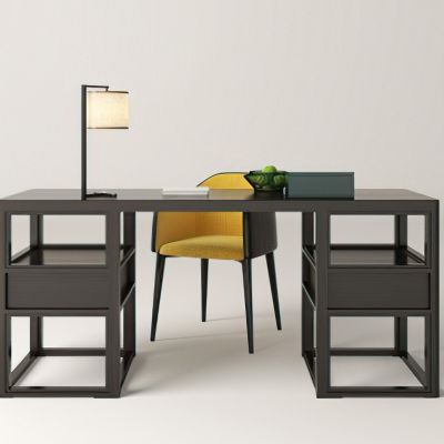 新中式书桌休闲椅