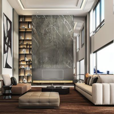 现代样板房客厅沙发组