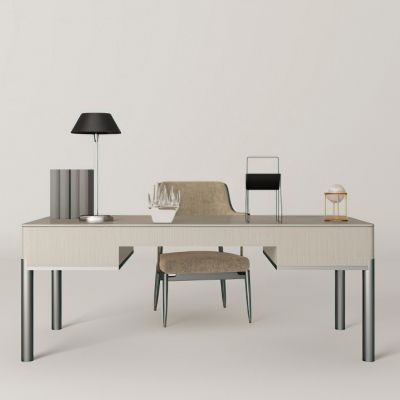 现代书桌休闲椅台灯